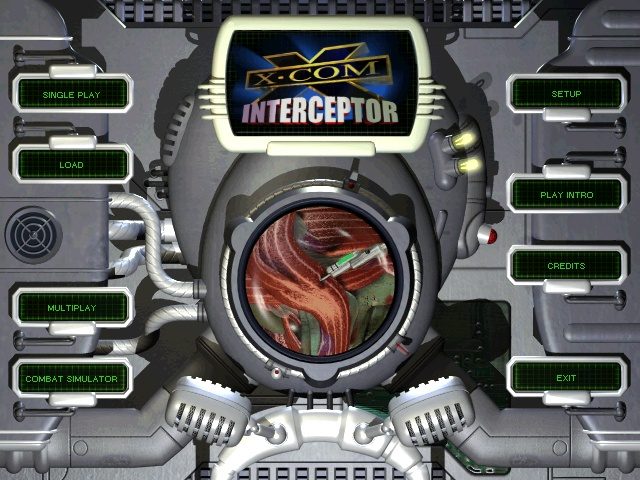 X-COM: Interceptor title screen image #2 Main menu