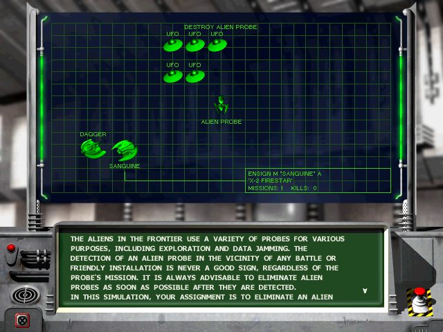 X-COM: Interceptor in-game screen image #2 Mission briefing