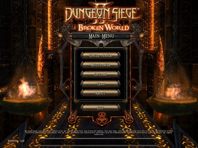 Dungeon Siege II: Broken World  title screen image #1 