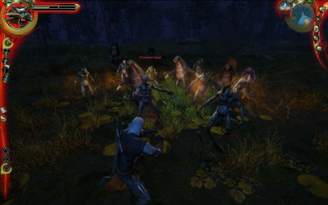 The Witcher  in-game screen image #5 Geralt goes bumb in the night; fighting hordes of monsters with magic