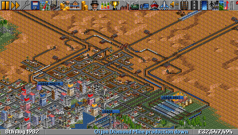 OpenTTD-PSP in-game screen image #3 