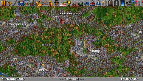 OpenTTD-PSP in-game screen image #1 