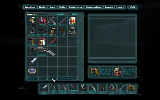 Deus Ex  in-game screen image #3 Inventory