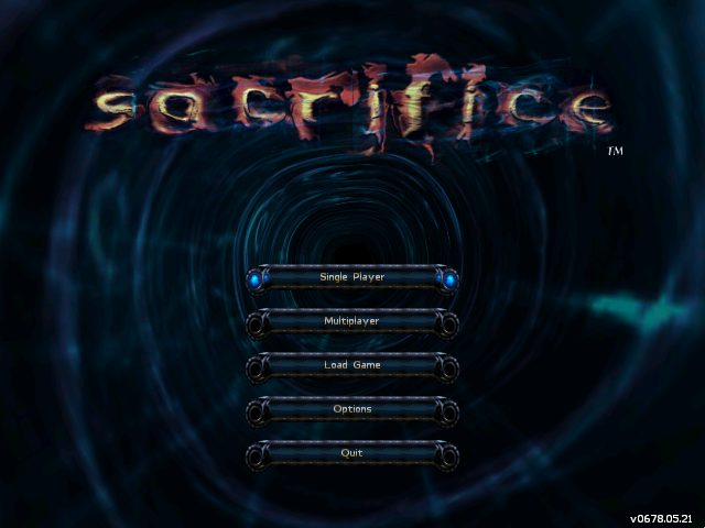Sacrifice  title screen image #1 