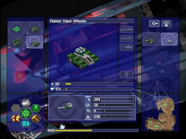 Warzone 2100  in-game screen image #1 Designing vehicles