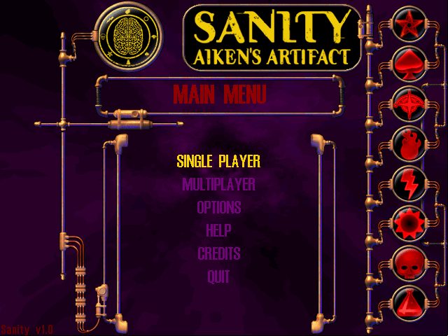 Sanity: Aiken's Artifact title screen image #1 