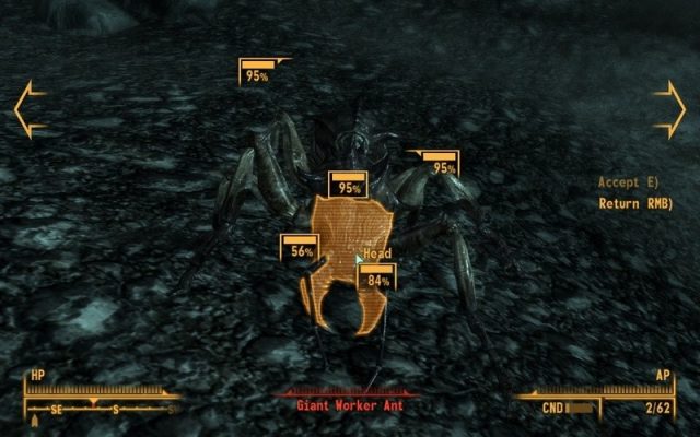 Fallout 3  in-game screen image #2 VATS mode