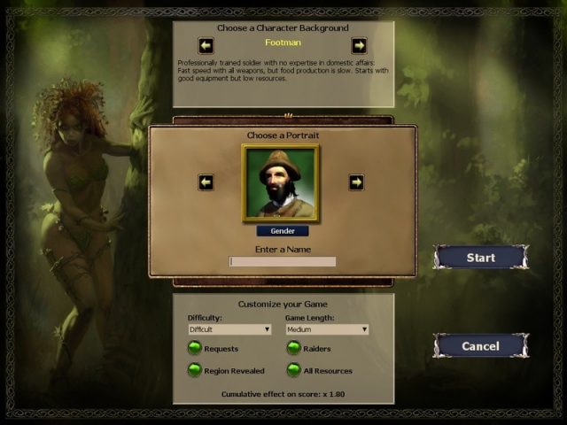 Hinterland  in-game screen image #2 Character creation