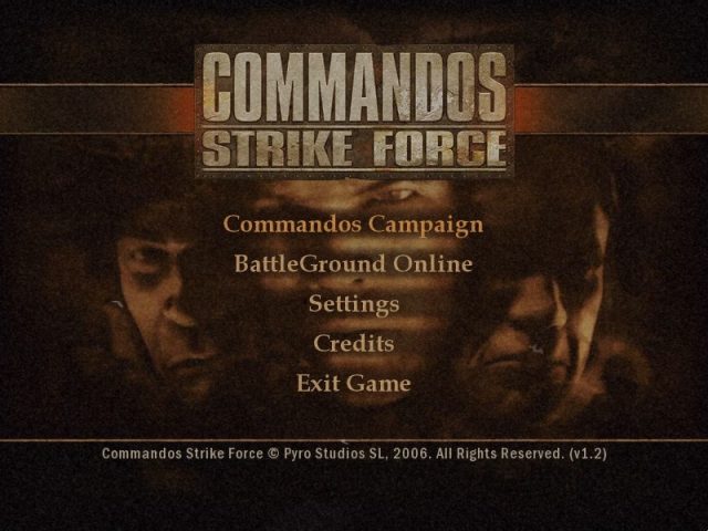 Commandos: Strike Force  title screen image #1 