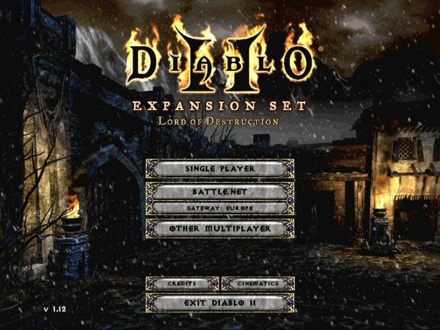 Diablo II: Lord of Destruction  title screen image #1 Main menu