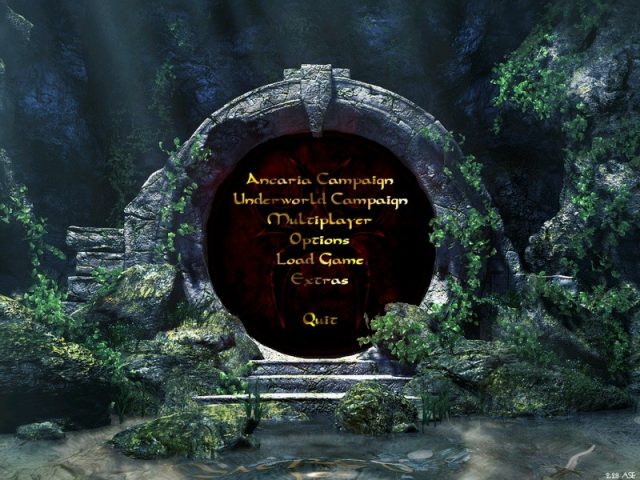 Sacred Underground  title screen image #1 Main menu