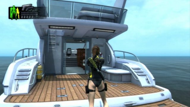 Tomb Raider: Underworld  in-game screen image #2 In the yacht, ready to dive.