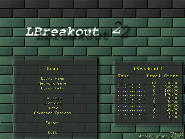 lbreakout2 title screen image #1 