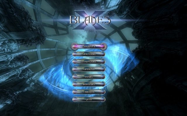 X-Blades  title screen image #1 