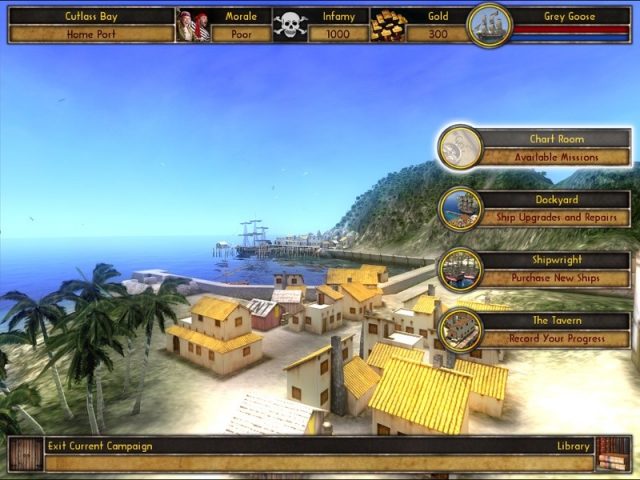 Buccaneer: The Pursuit of Infamy in-game screen image #2 Cutlass Bay