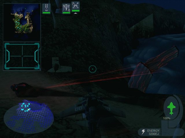 Hostile Waters  in-game screen image #2 Scarab scanning debris for resources
