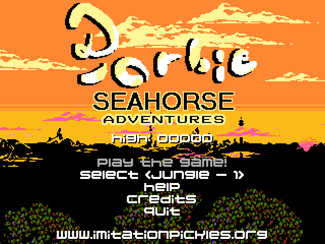 Barbie Seahorse Adventures  title screen image #1 