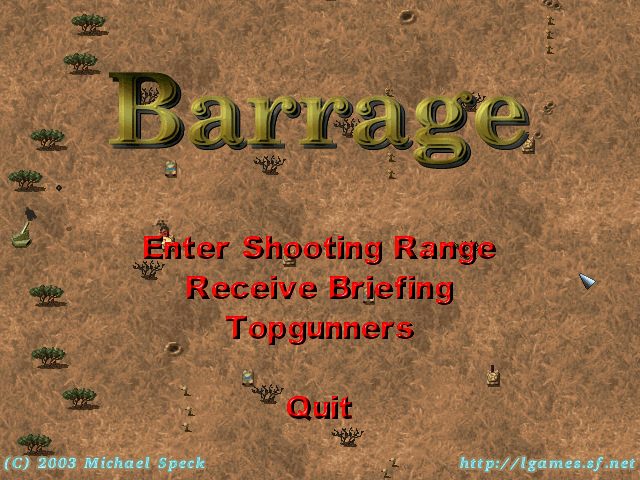 Barrage title screen image #1 
