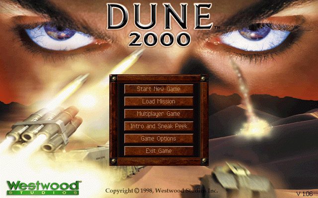 Dune 2000  title screen image #1 