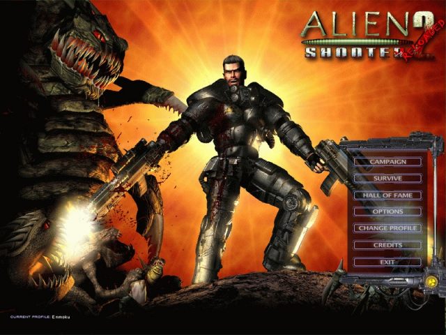 Alien Shooter 2 - Reloaded title screen image #1 Main menu