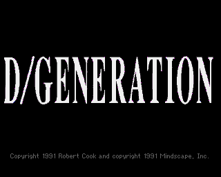 D/Generation title screen image #1 