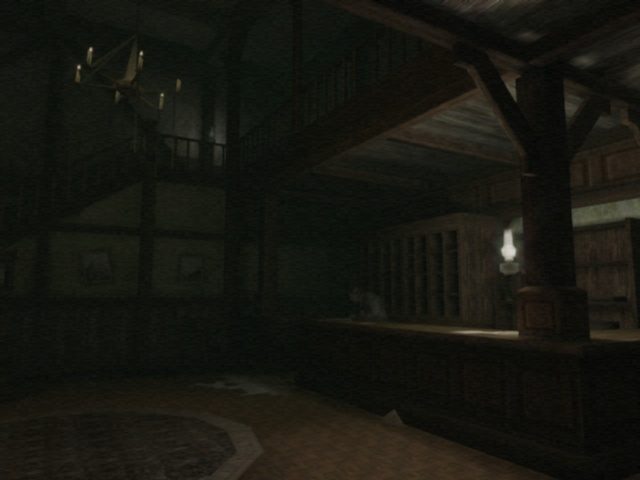 Call of Cthulhu: Dark Corners of the Earth  in-game screen image #6 Visiting the Gillman Hotel.