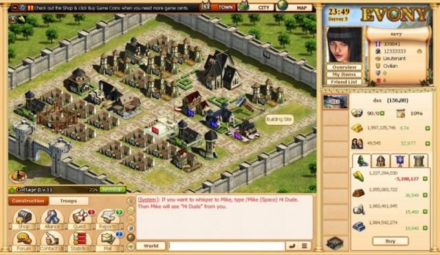 Evony  in-game screen image #2 