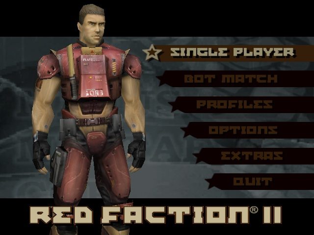 Red Faction II  title screen image #1 