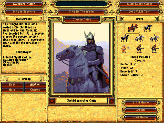 Fantasy General in-game screen image #4 Game setup