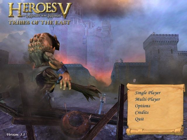 Heroes of Might and Magic V: Tribes of the East  title screen image #1 