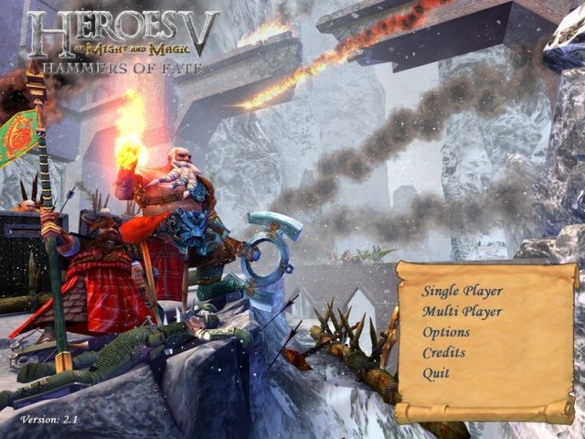 Heroes of Might and Magic V: Hammers of Fate  title screen image #1 