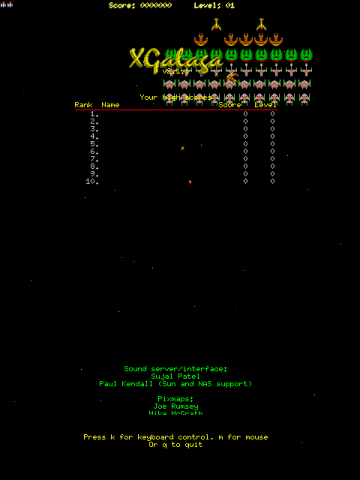 XGalaga: Hyperspace title screen image #1 