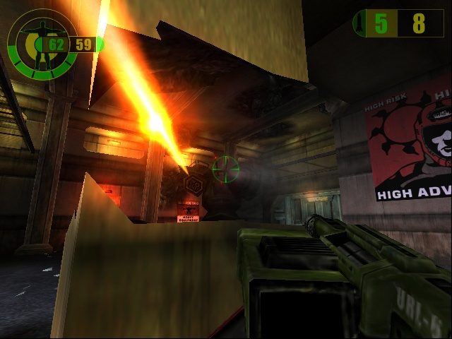 Red Faction  in-game screen image #2 So much for the fire cover