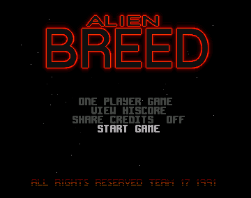 Alien Breed  title screen image #1 