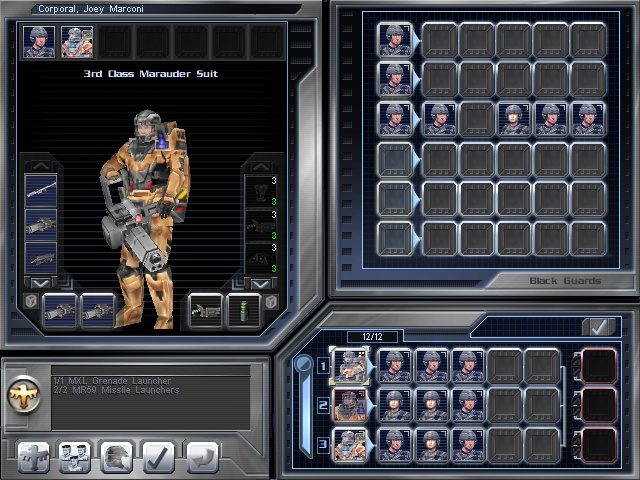Starship Troopers  in-game screen image #2 Squad loadout