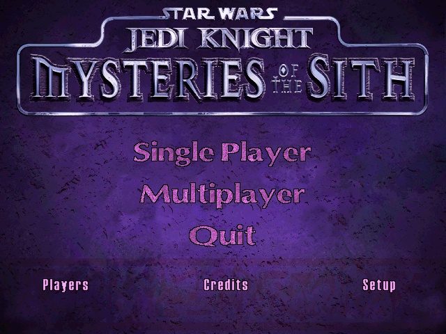 Jedi Knight: Mysteries of the Sith  title screen image #1 