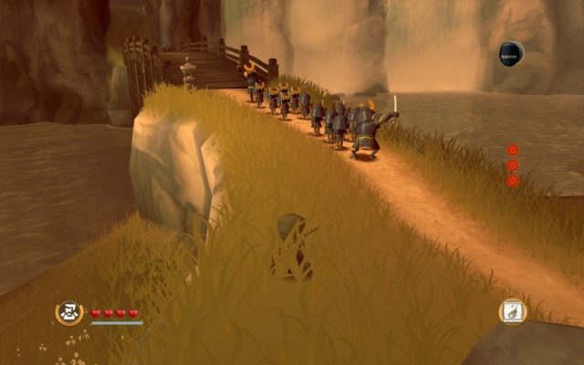 Mini Ninjas in-game screen image #3 Stalking some samurai
