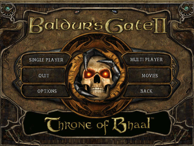 Baldur's Gate II: Throne of Bhaal  title screen image #1 