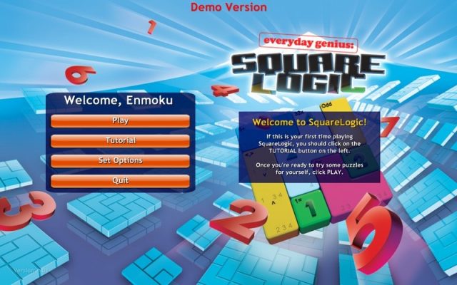 Everyday Genius: SquareLogic title screen image #1 