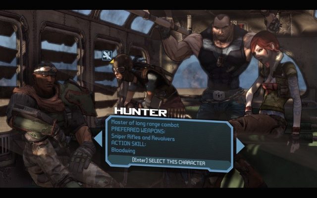Borderlands in-game screen image #3 Character select screen