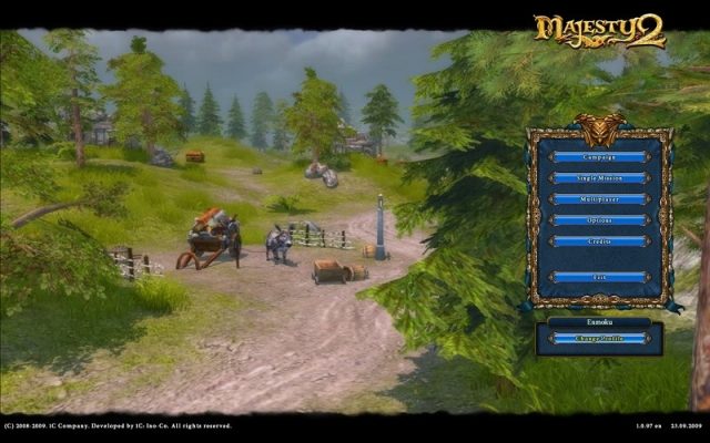Majesty 2  in-game screen image #3 Main menu