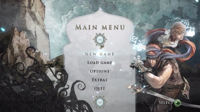 Prince of Persia  in-game screen image #2 Main menu