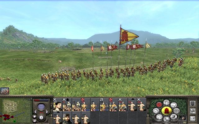 Medieval II: Total War  in-game screen image #1 Spanish conquistadors facing the Aztecs
