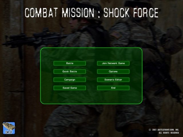 Combat Mission: ShockForce  title screen image #1 