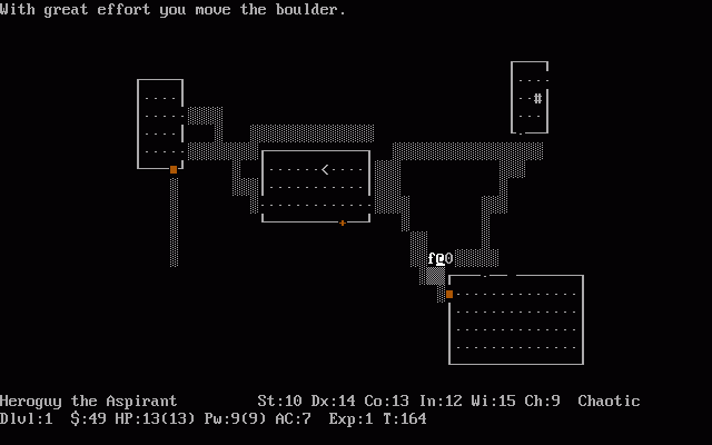 NetHack in-game screen image #1 