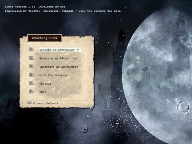 Elona - Eternal League of Nefia title screen image #1 