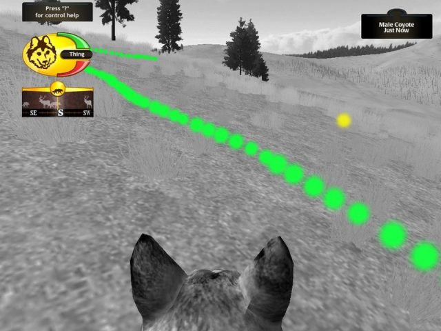 WolfQuest  in-game screen image #4 scent trail