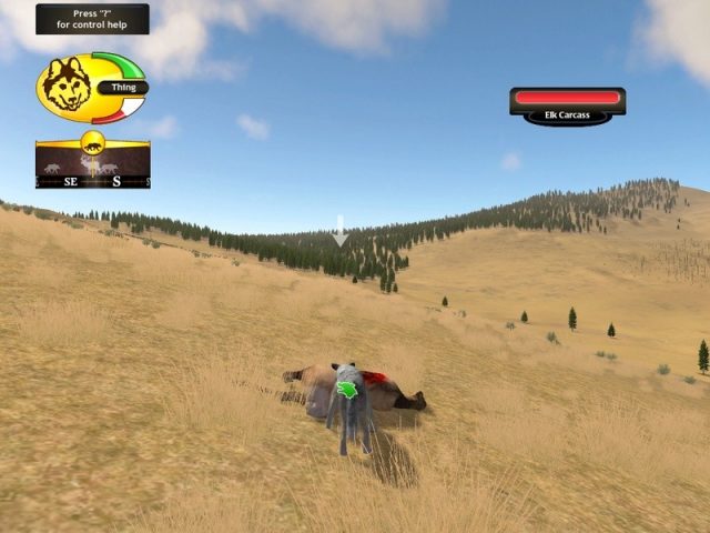 WolfQuest  in-game screen image #2 Eating