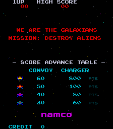 Galaxian  title screen image #1 