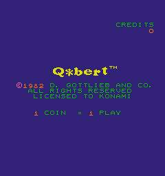 Q*bert  title screen image #1 